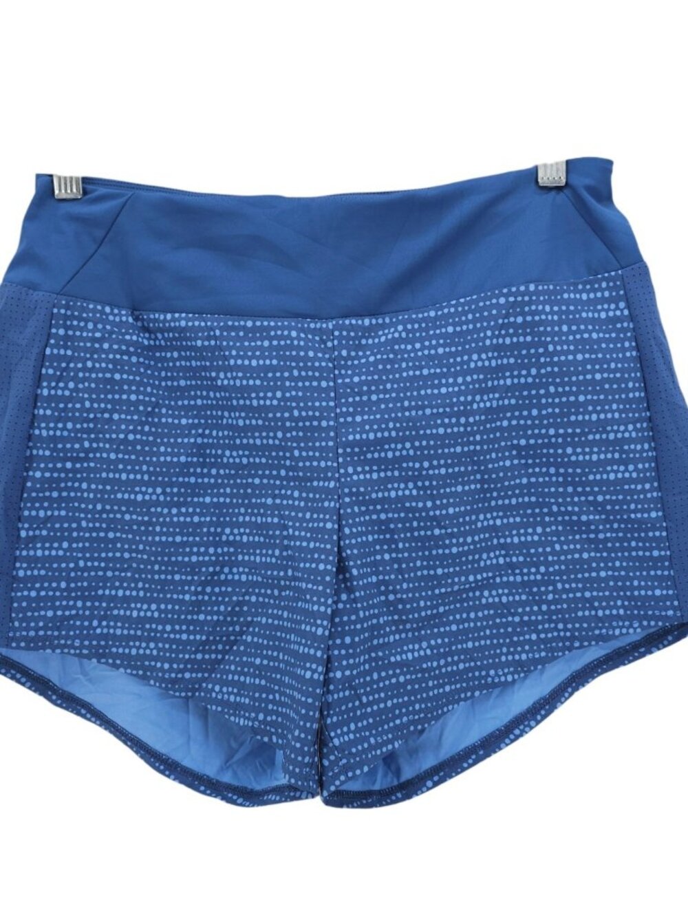 RABBIT Women's Running Shorts Blue Dot pattern Lined Size SMALL